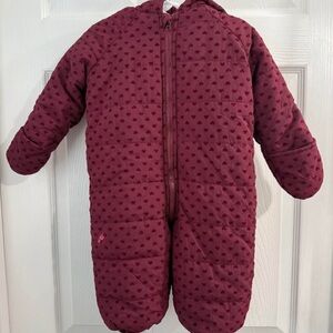First Impressions Burgundy Baby Snowsuit